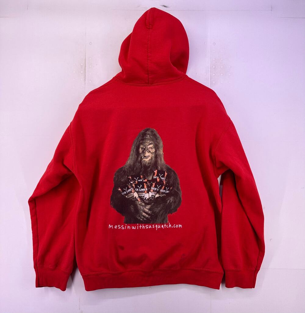 Vint Gildan Jack Links Beef Jerky Red Hoodie Size Medium